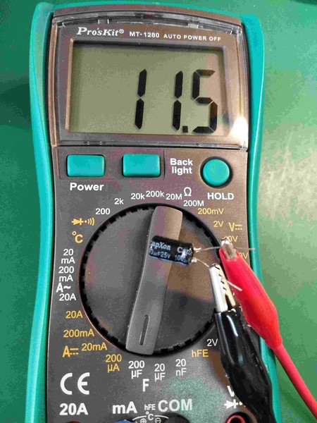 测量出容量显著降低