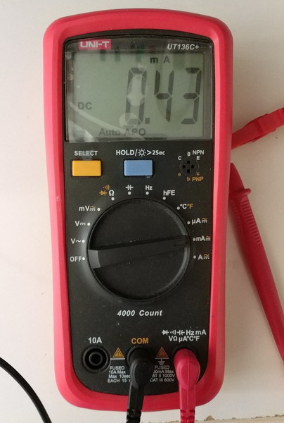 短按开机键电流