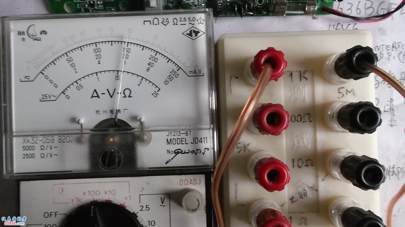 修复后RX100档量1k电阻压线