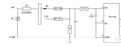 万用表电池测量电路