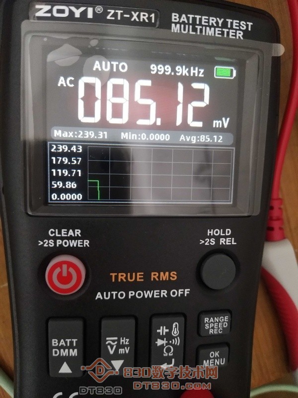 测量999.9KHZ