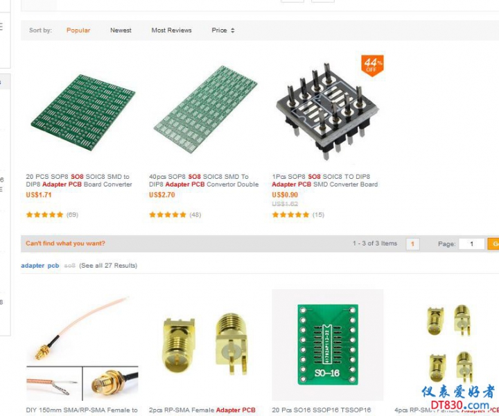 SO-8 Adapter PCB（适配PCB板）.JPG